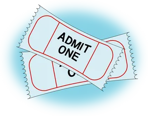 Admit One Ticket Illustration PNG image