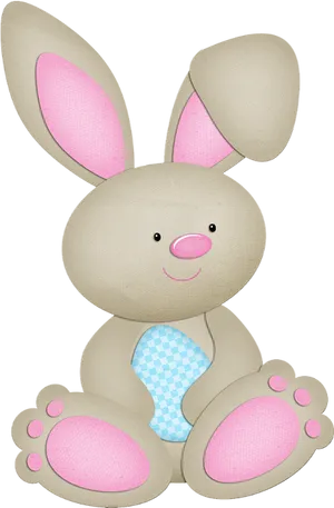 Adorable Cartoon Bunny PNG