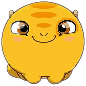 Adorable Cartoon Hippo Sticker PNG image