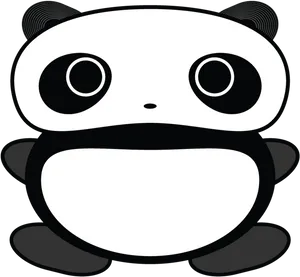 Adorable Cartoon Panda Graphic PNG image