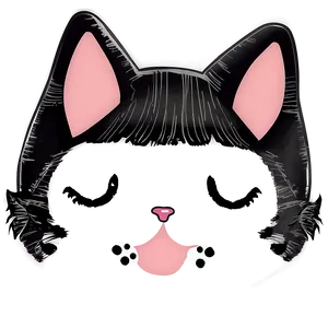 Adorable Cat Ear Artwork Png 06212024 PNG image