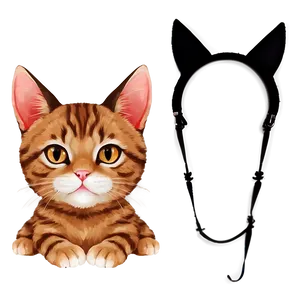 Adorable Cat Ear Artwork Png 06212024 PNG image