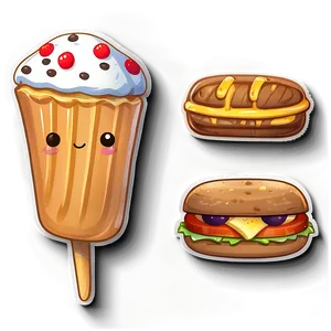 Adorable Food Stickers Png 72 PNG image