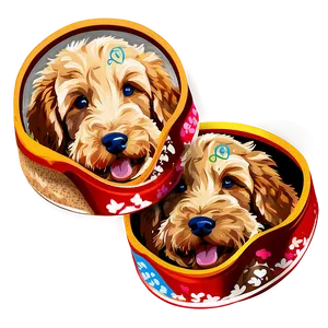 Adorable Goldendoodle Puppy Png Wyh PNG image