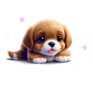 Adorable Kawaii Puppy Png 06292024 PNG image