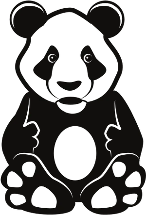 Adorable Panda Drawing PNG image