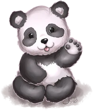 Adorable Panda Illustration