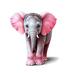 Adorable Pink Elephant Png 06292024 PNG image