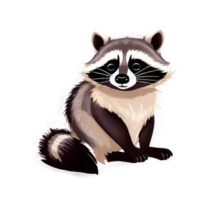 Adorable Raccoon Artwork PNG Xly97