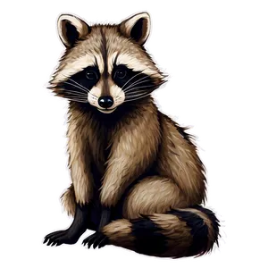 Adorable Raccoon Artwork PNG Yxo79