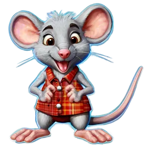 Adorable Rat Character PNG 06252024 PNG