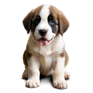 Adorable Saint Bernard Puppy PNG Boy58 PNG