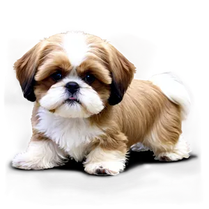 Adorable Shih Tzu Breed PNG Obl
