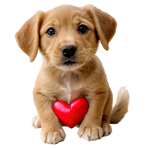 Adorable Valentine's Day Puppy Love Png Dta25 PNG image