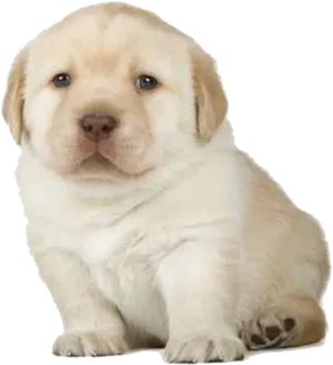 Adorable Yellow Labrador Puppy PNG image