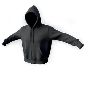 Adult Black Hoodie Png 05252024 PNG image