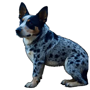 Adult Blue Heeler Portrait Png Pro79 PNG image