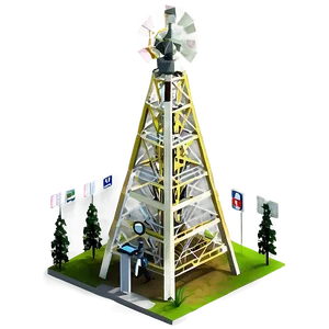 Advanced Communication Tower PNG Ouf32 PNG