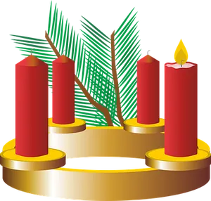 Advent Candle Arrangement PNG image