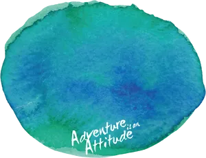 Adventure Attitude Watercolor Splash PNG image