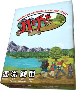 Adventure Board Game Hike Cover Art PNG image