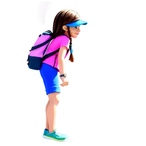 Adventure Girl Cartoon Png 06132024 PNG image