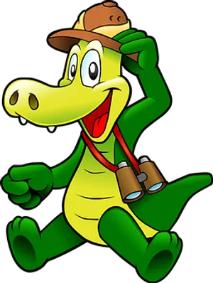 Adventurous Alligator Cartoon Character