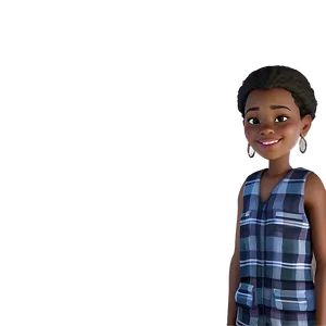 Adventurous Black Girl Cartoon Png Qyj PNG image