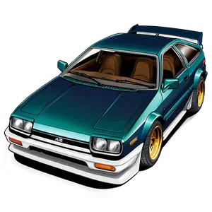 Ae86 Car Illustration PNG 06242024