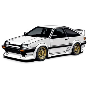 Ae86 Outline Graphic PNG Bah PNG