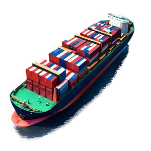 Aerial View Cargo Ship Png 89 PNG image