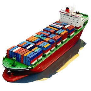 Aerial View Cargo Ship Png Jjy30 PNG image