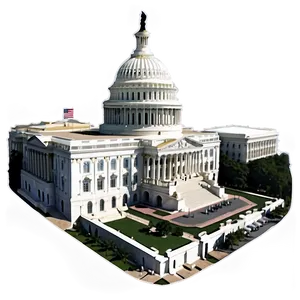 Aerial View Of Us Capitol Png 3 PNG image