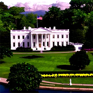 Aerial View Of White House PNG 06252024