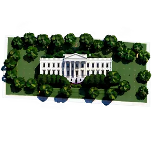 Aerial View Of White House PNG 12