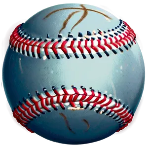 Aesthetic Baseball Seam Illustration PNG Crt PNG