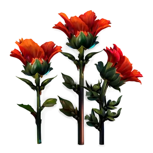 Aesthetic Flower Stem PNG 64