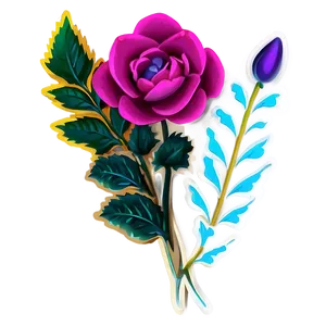 Aesthetic Flower Sticker PNG 06272024 PNG