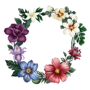 Aesthetic Flowers Border PNG 06282024