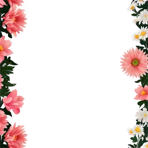 Aesthetic Flowers Border PNG 06282024