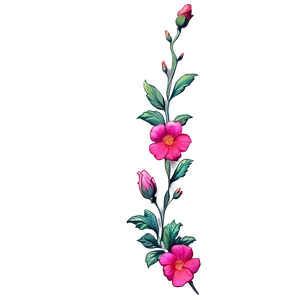 Aesthetic Flowers Border PNG Axi4 PNG