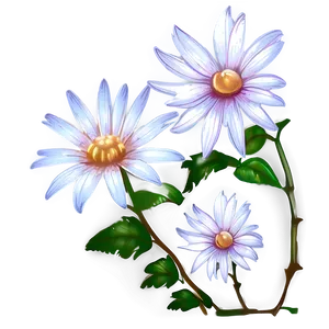 Aesthetic Flowers Drawing PNG 06282024