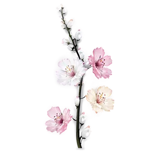 Aesthetic Flowers On Branch PNG 06282024