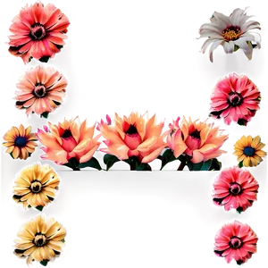 Aesthetic Flowers Overlay PNG Yol PNG
