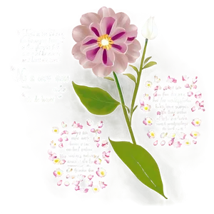Aesthetic Flowers With Quotes PNG Yib PNG