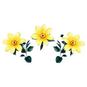 Aesthetic Yellow Flowers PNG 06122024