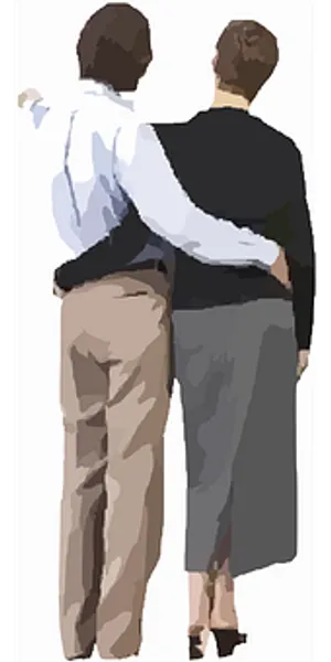 Affectionate Couple Walking Together
