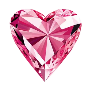 Affectionate Pink Heart Diamond Artwork PNG 06282024 PNG