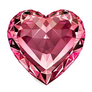 Affectionate Pink Heart Diamond Artwork PNG Xnw84 PNG