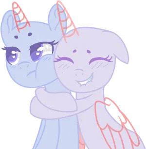 Affectionate Unicorn Friends.png PNG